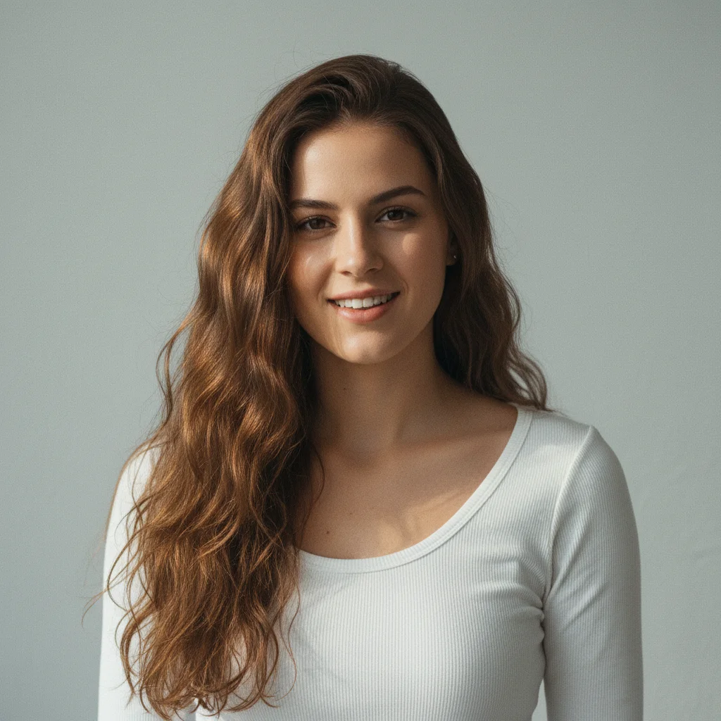 Original portrait photo before AI Barbie doll filter transformation by Image 2