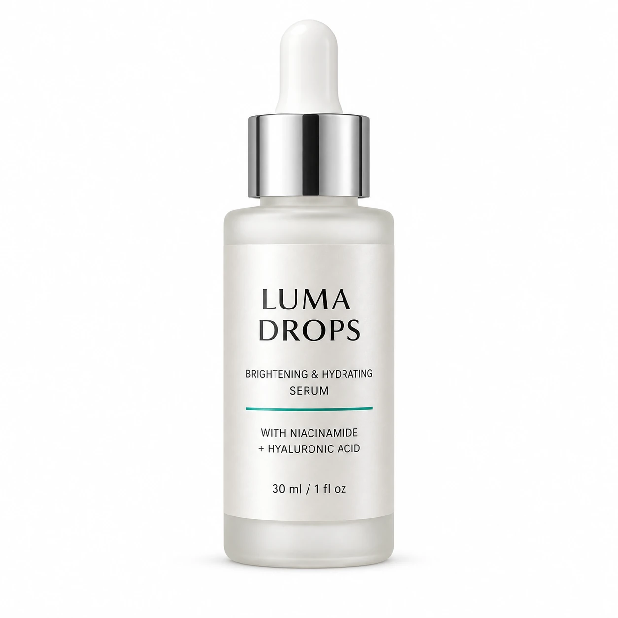 Amazon main product image of LUMA DROPS serum centered on a pure white background