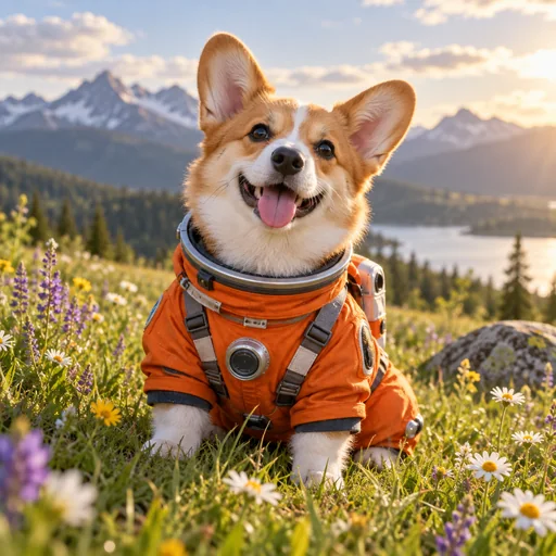 Astronauten-Corgi