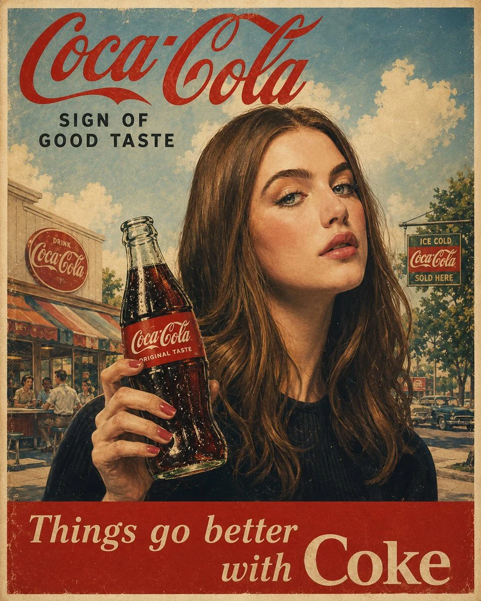 1960s American Advertising Poster ad creative visual