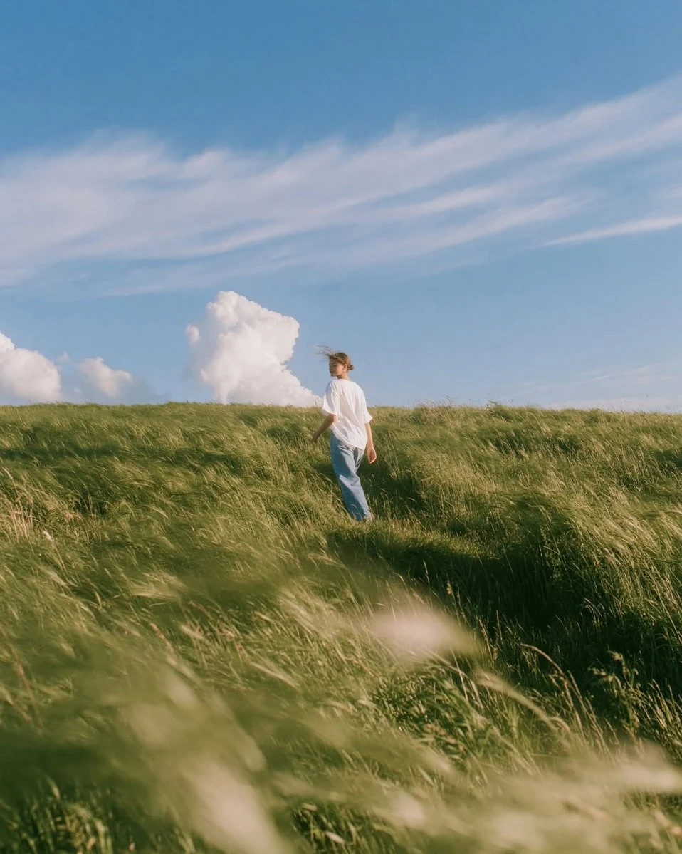 Airy Summer Wheat Field Portrait social media visual