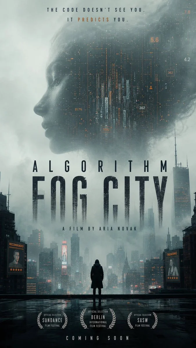 Algorithm Fog City Movie Poster with social-ready composition, lifestyle framing and shareable visual storytelling