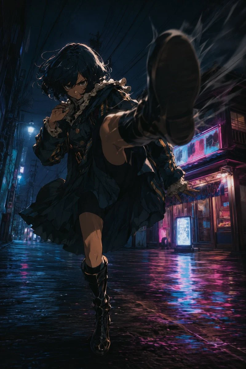 Anime Alley Kick Transformation storyboard visual