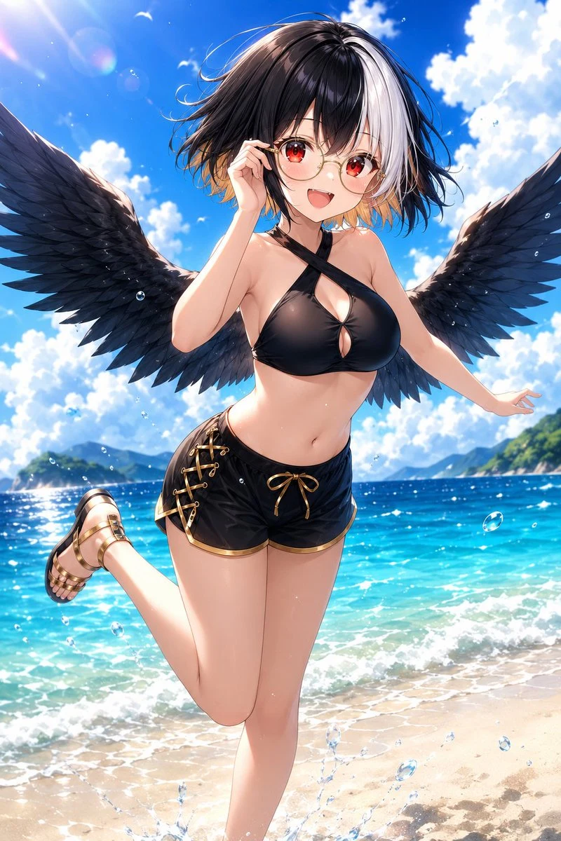 Anime Beach Character Regeneration social media visual