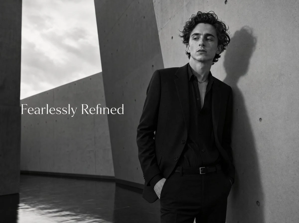Black and White Menswear Ad ad creative visual