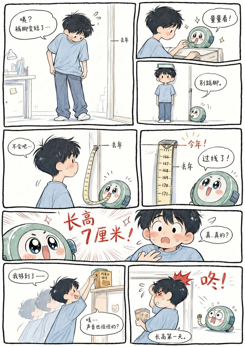 Boy Height Growth Manhua Comic storyboard visual