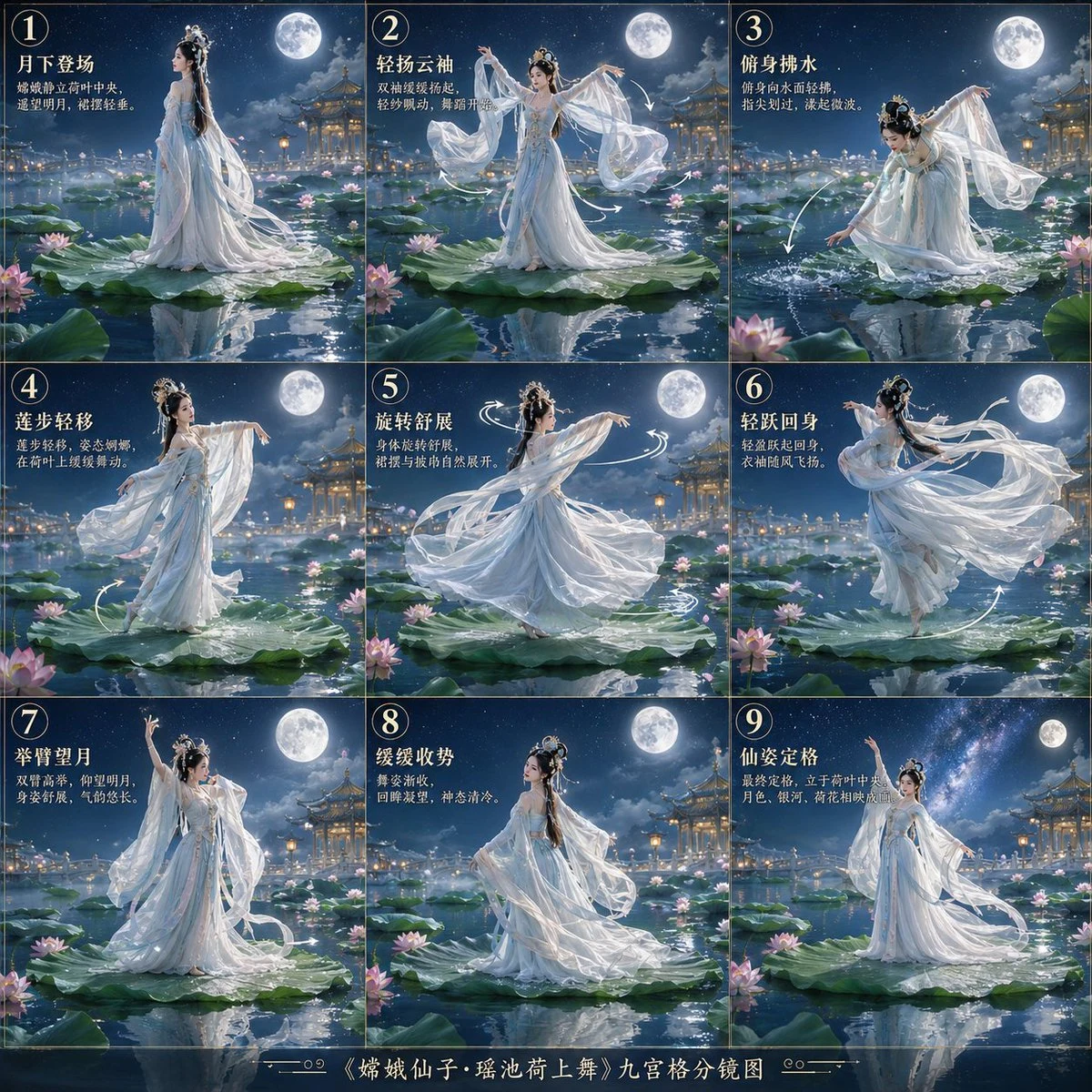 Chang'e Lotus Dance Storyboard storyboard visual