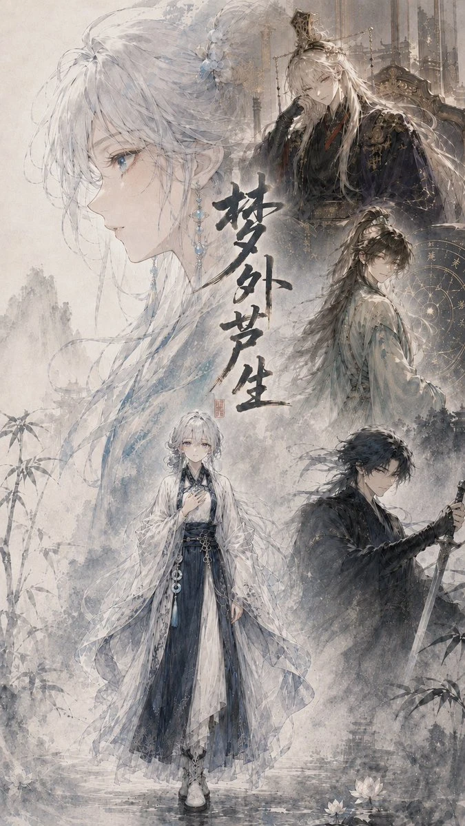 Cinematic Wuxia Fantasy Cover: storyboard preview with sequential panels and cinematic scene planning.