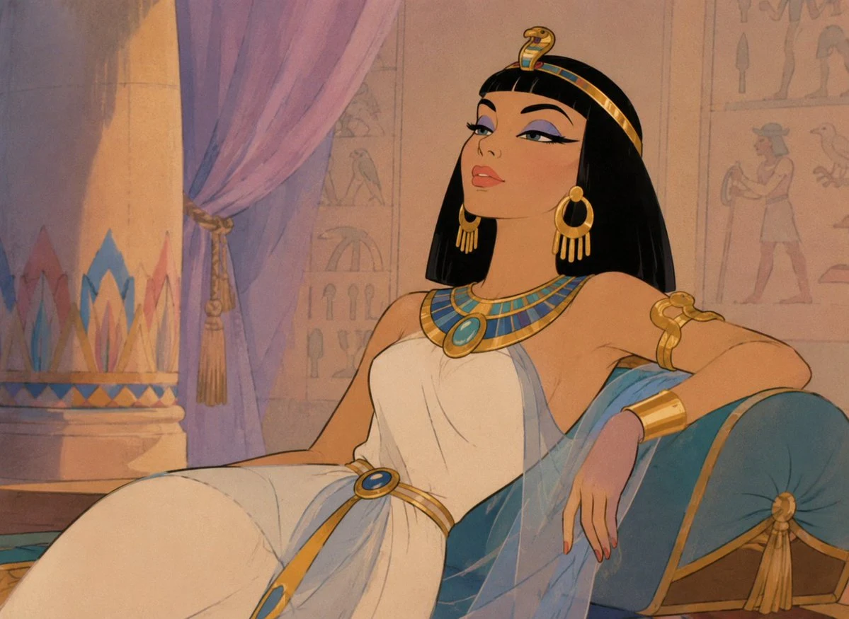 Classic Animated Cleopatra Palace Still storyboard visual