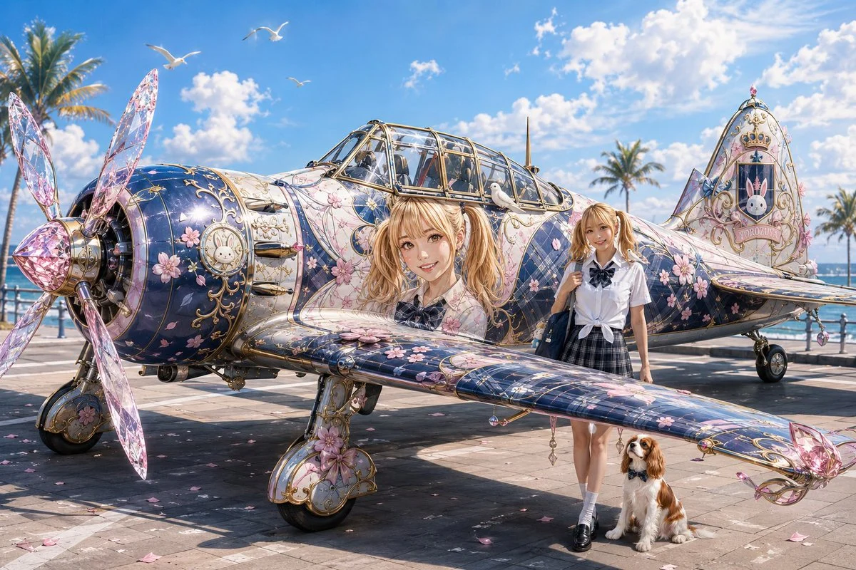 Colorful Peace-Themed Fighter Plane Wrap with campaign-ready composition, brand-focused styling and premium commercial lighting
