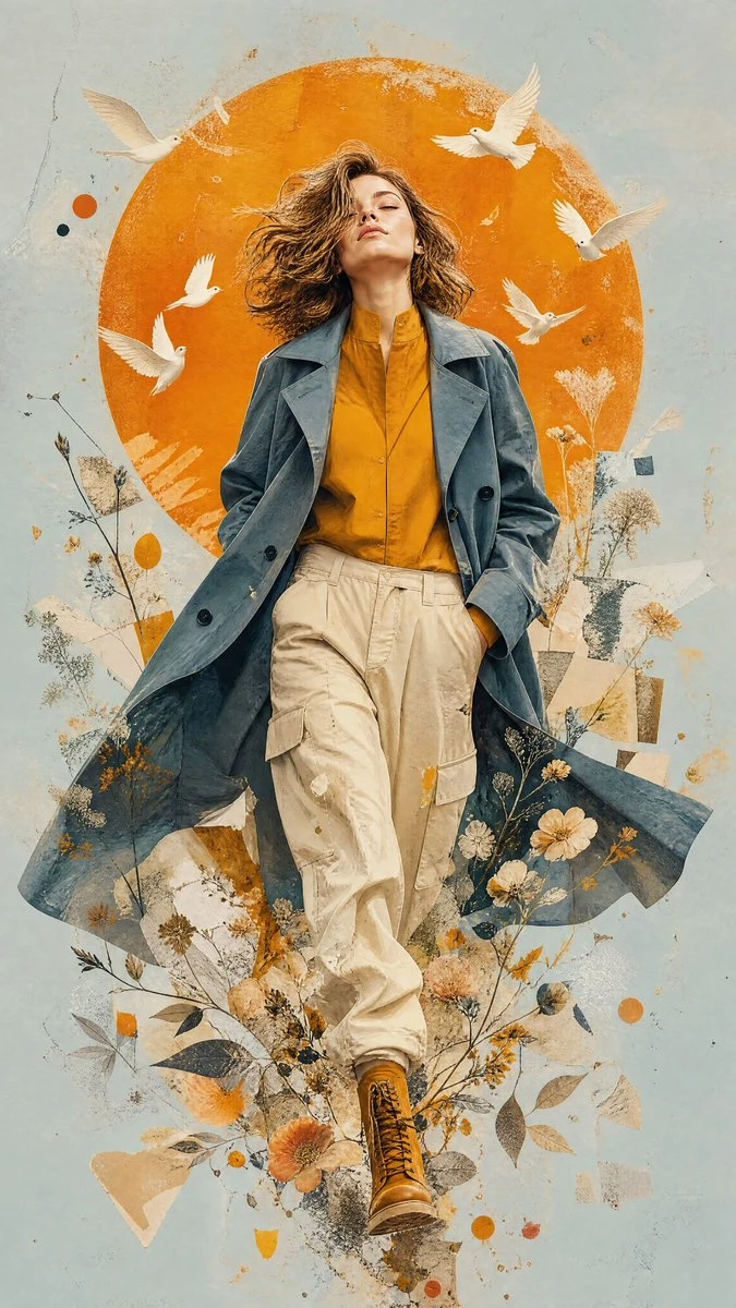 Contemporary Editorial Fashion Illustration ad creative visual