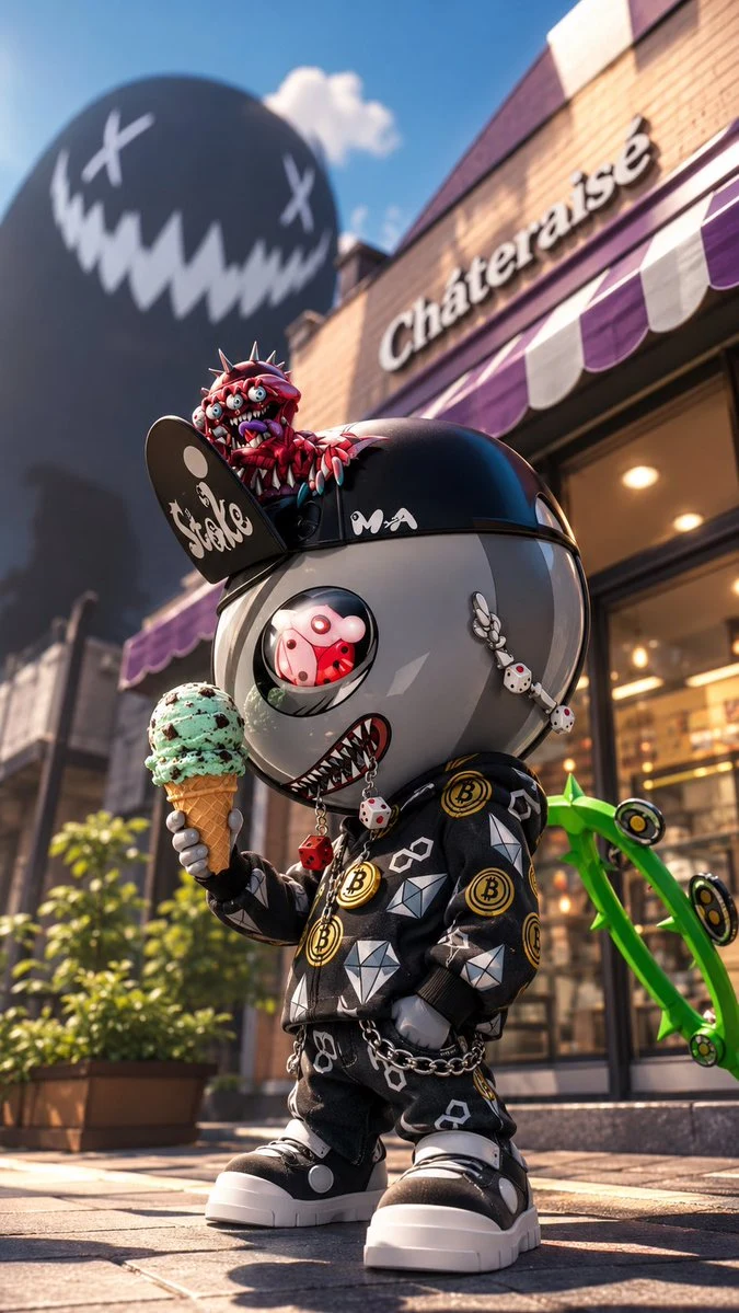 Creepy Cute Mascot at Dessert Café: product ad preview with campaign styling and polished commercial composition.