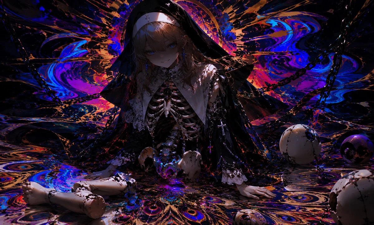 Cursed Peacock Nun Doll storyboard visual
