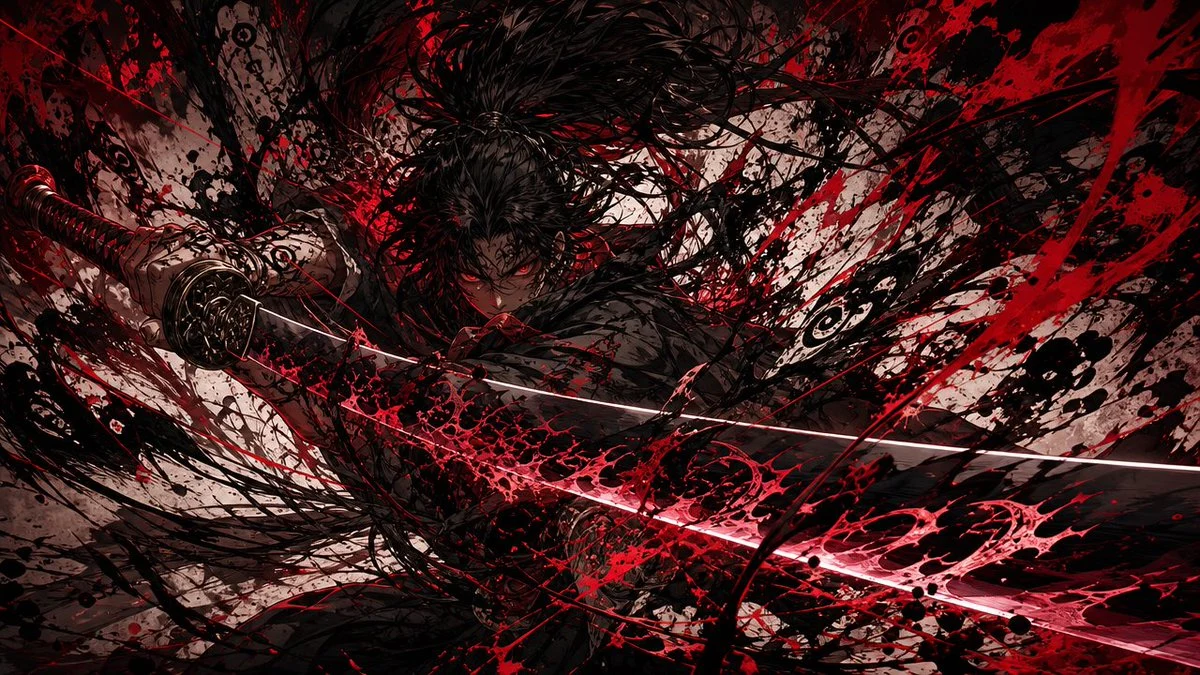 Dark Ronin Katana Splash Art storyboard visual