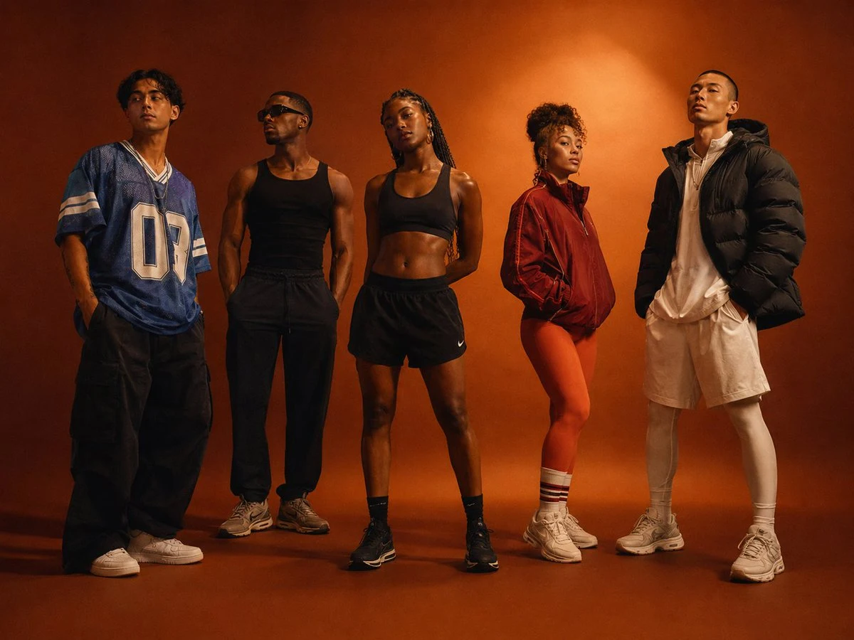 Diverse Athlete Fashion Portrait ad creative visual