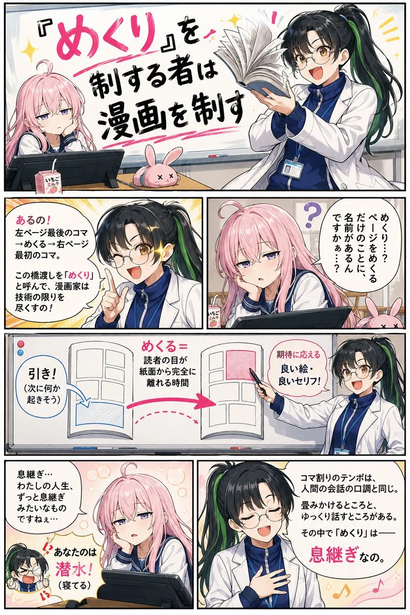 Educational Manga Comic Page infographic visual