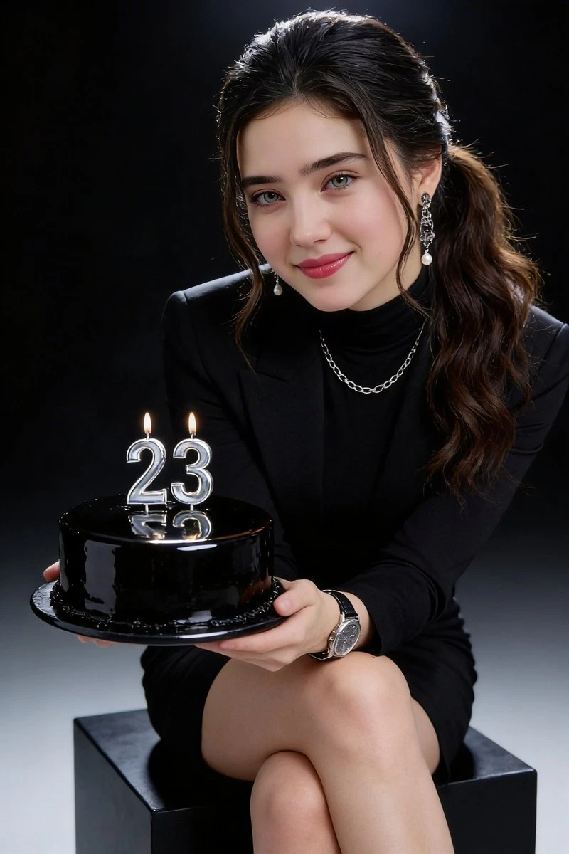 Elegant 23rd Birthday Studio Portrait with expressive portrait lighting, detailed styling and a polished editorial mood