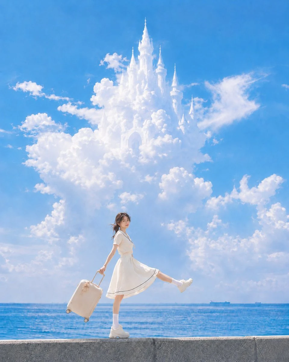 Fantasy Cloud Castle Journey social media visual