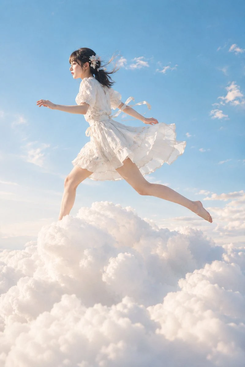 Fantasy Sky Runner Portrait: social media prompt preview with platform-ready composition and clear design.