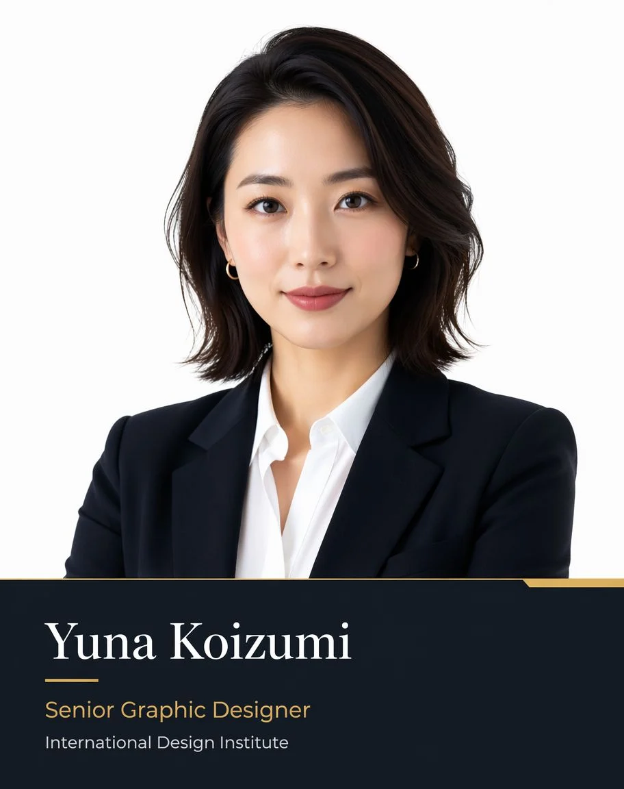 Formal Business Headshot Profile Poster with expressive pose, realistic lighting, and polished portrait composition