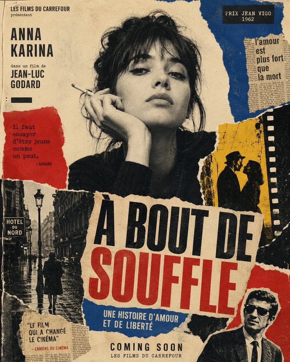 French New Wave Vintage Movie Poster poster GPT Image 2 prompt example