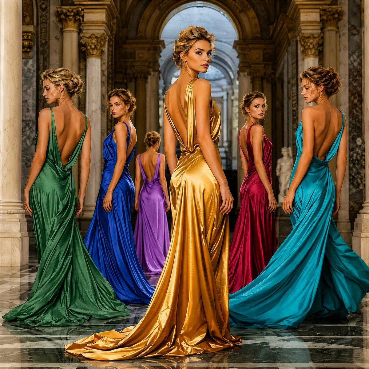 Frozen-Time Couture Hall Portrait with social-ready composition, lifestyle framing and shareable visual storytelling