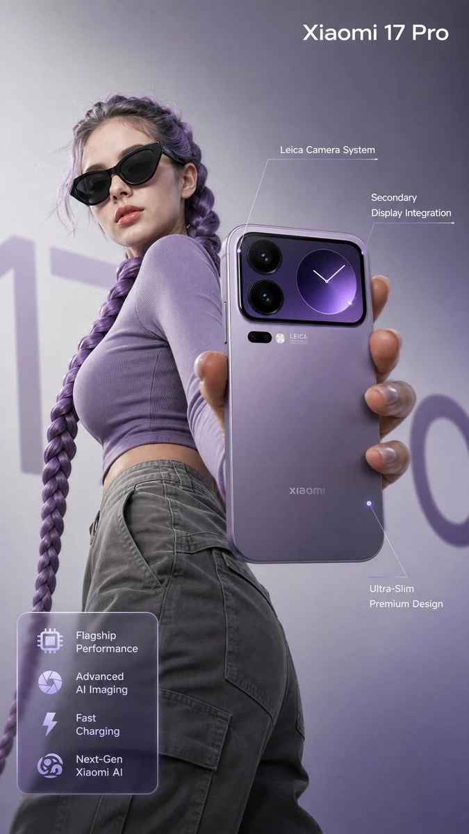Futuristic Smartphone Product Advertisement: product ad preview with campaign styling and polished commercial composition.
