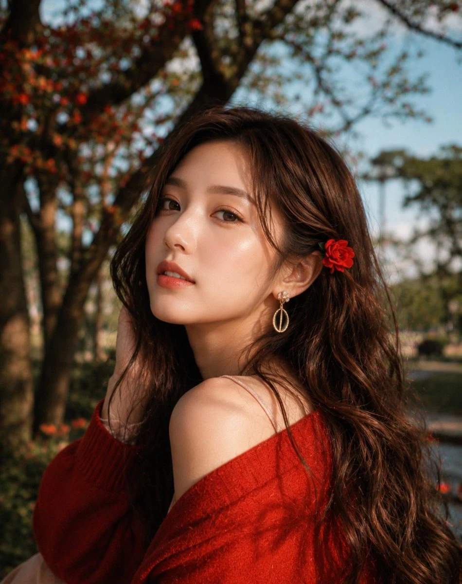 Golden Hour East Asian Woman Portrait portrait visual