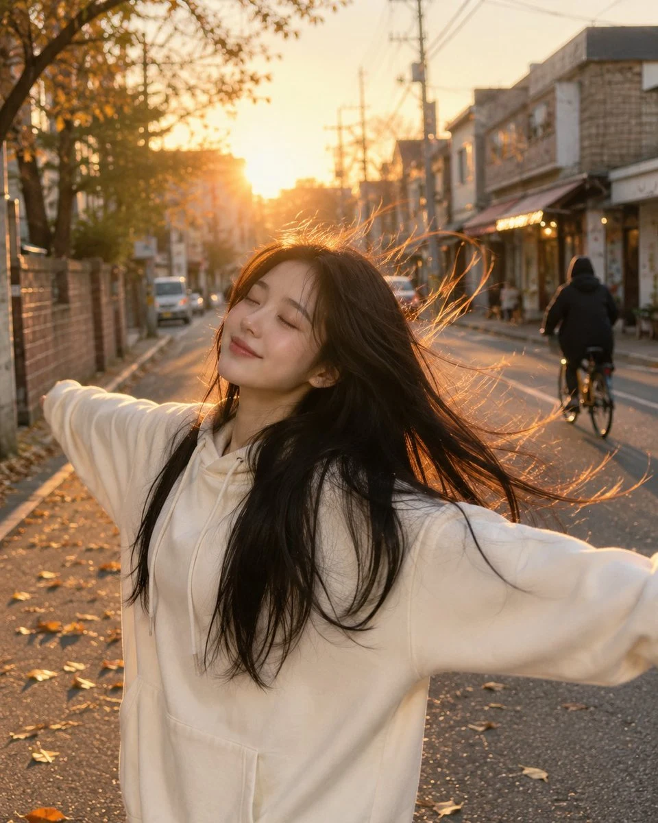 Golden Hour Street Portrait social media visual