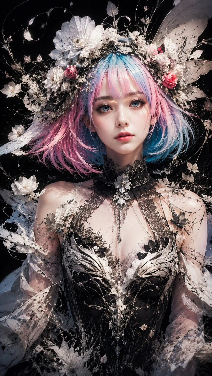 Gothic Floral Fairy Portrait portrait visual