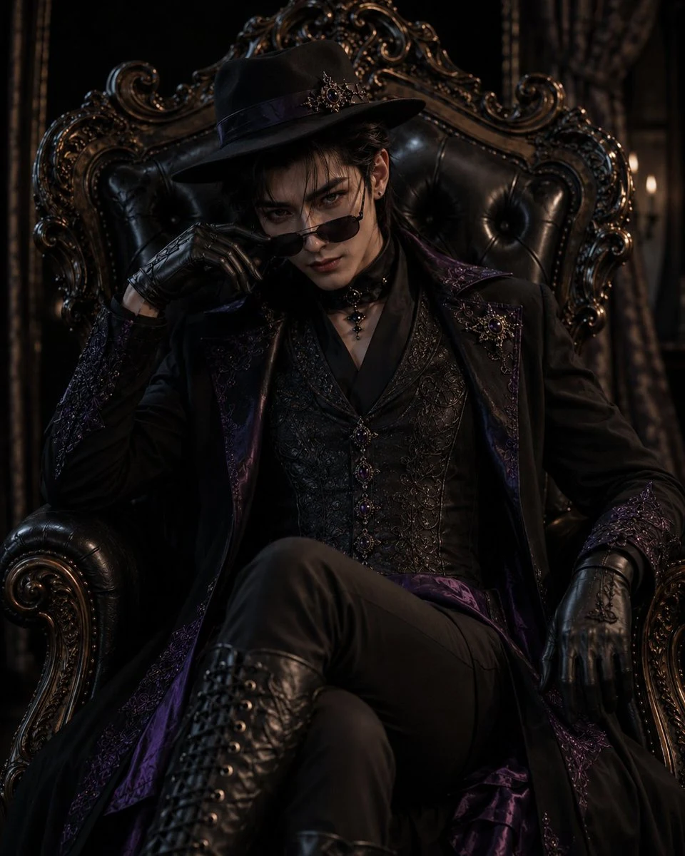 Gothic Throne Outfit Transformation portrait visual