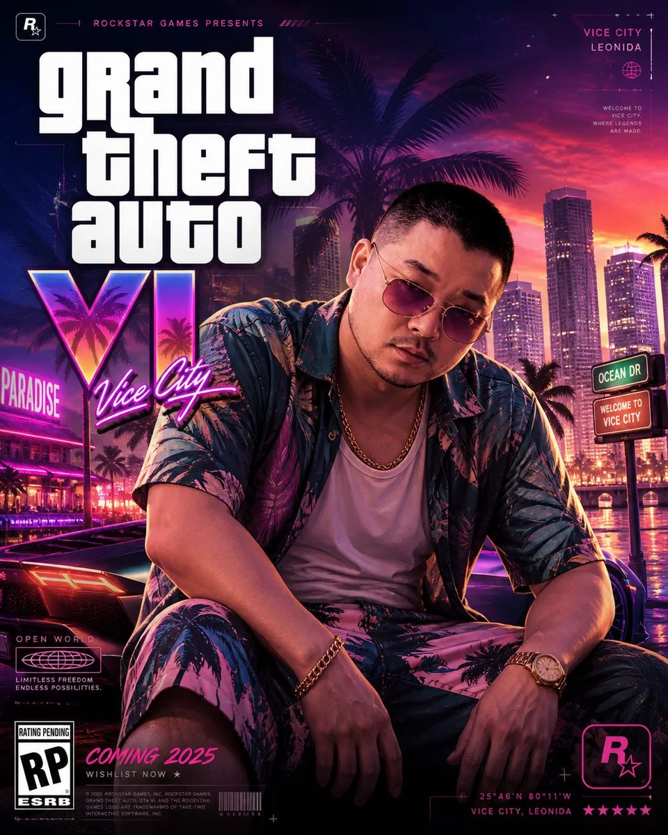 GTA VI Style Fashion Poster portrait GPT Image 2 prompt example