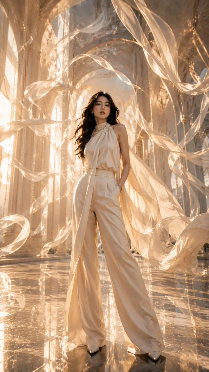 Haute Couture Floating Cathedral Portrait with campaign-ready composition, brand-focused styling and premium commercial lighting