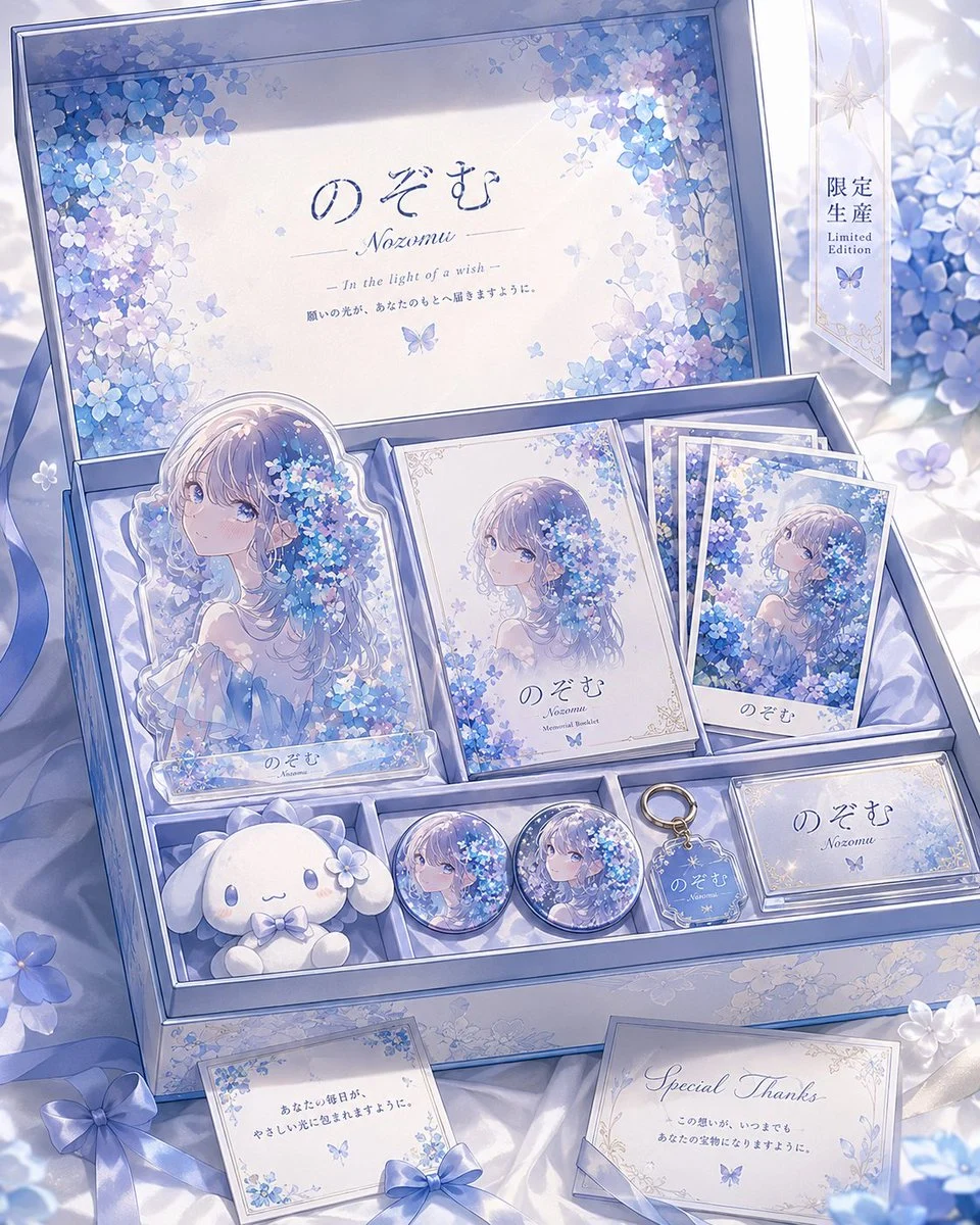 Hydrangea Anime Collector Box ecommerce visual with clean product presentation, shop-ready composition and detailed styling