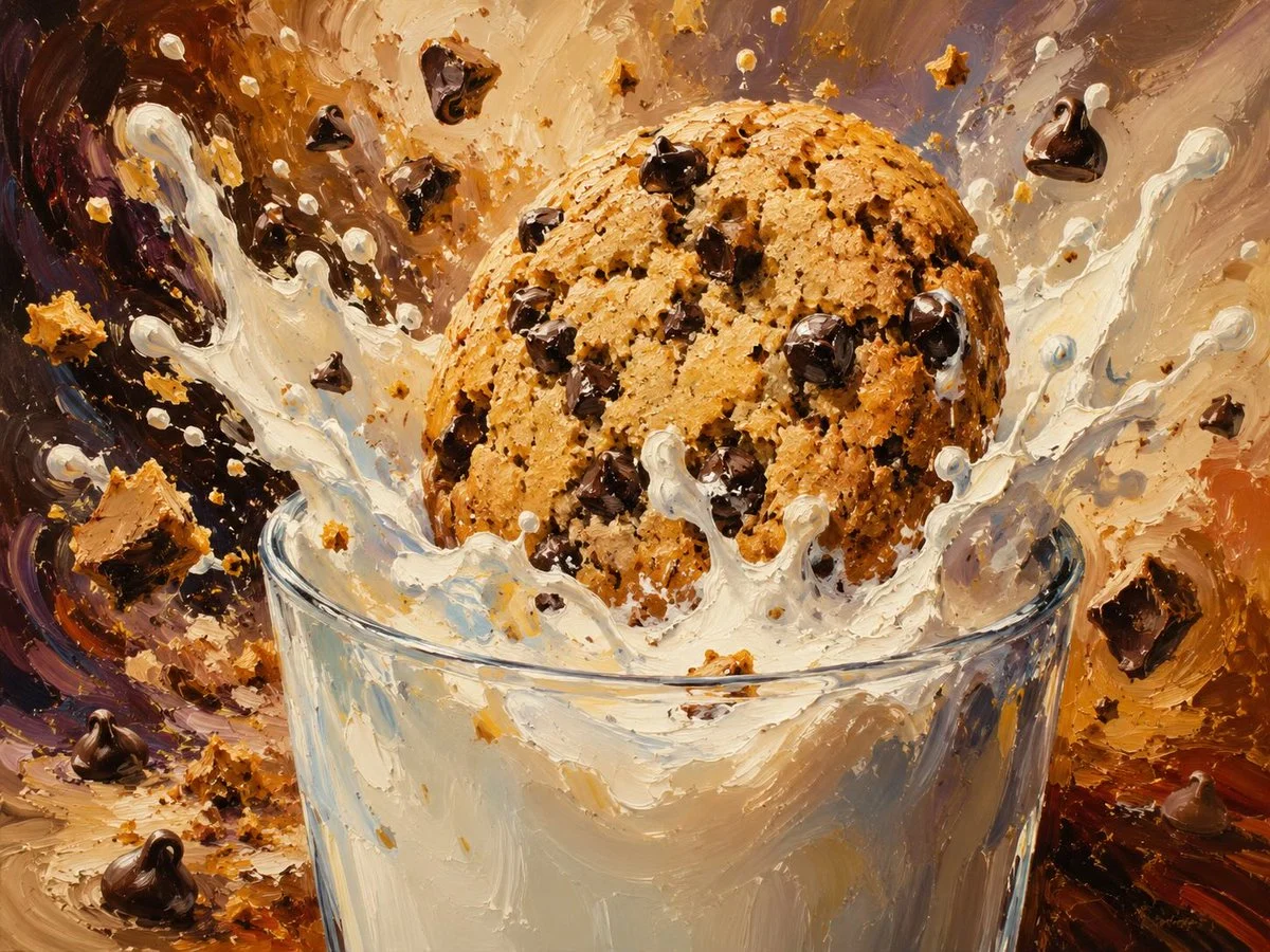 Impasto Cookie Milk Splash with campaign-ready composition, brand-focused styling and premium commercial lighting