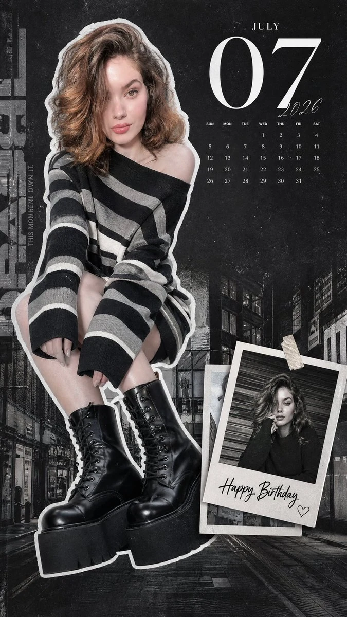 K-Pop Idol Magazine Editorial Wallpaper: social media prompt preview with platform-ready composition and clear design.