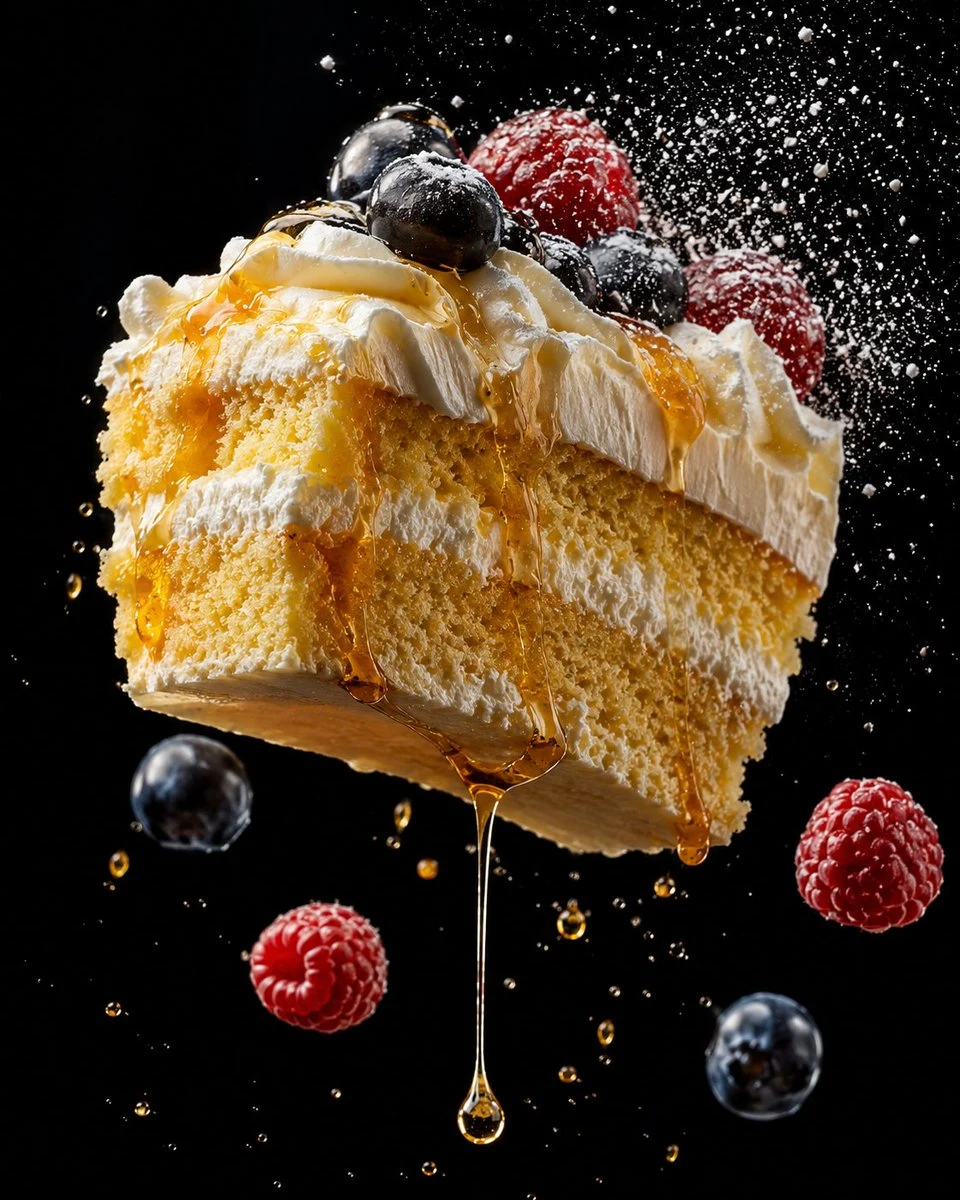Levitating Food Layer Photography ad creative visual