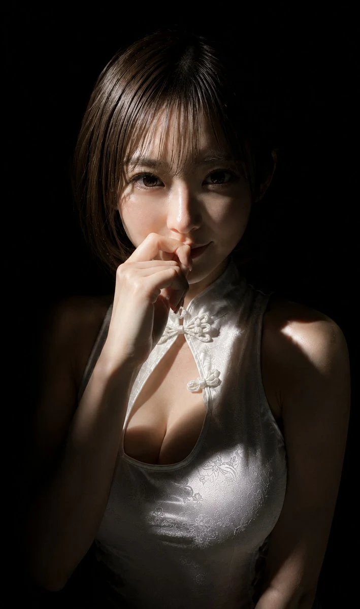 Low-Key Spotlight Cheongsam Portrait portrait visual