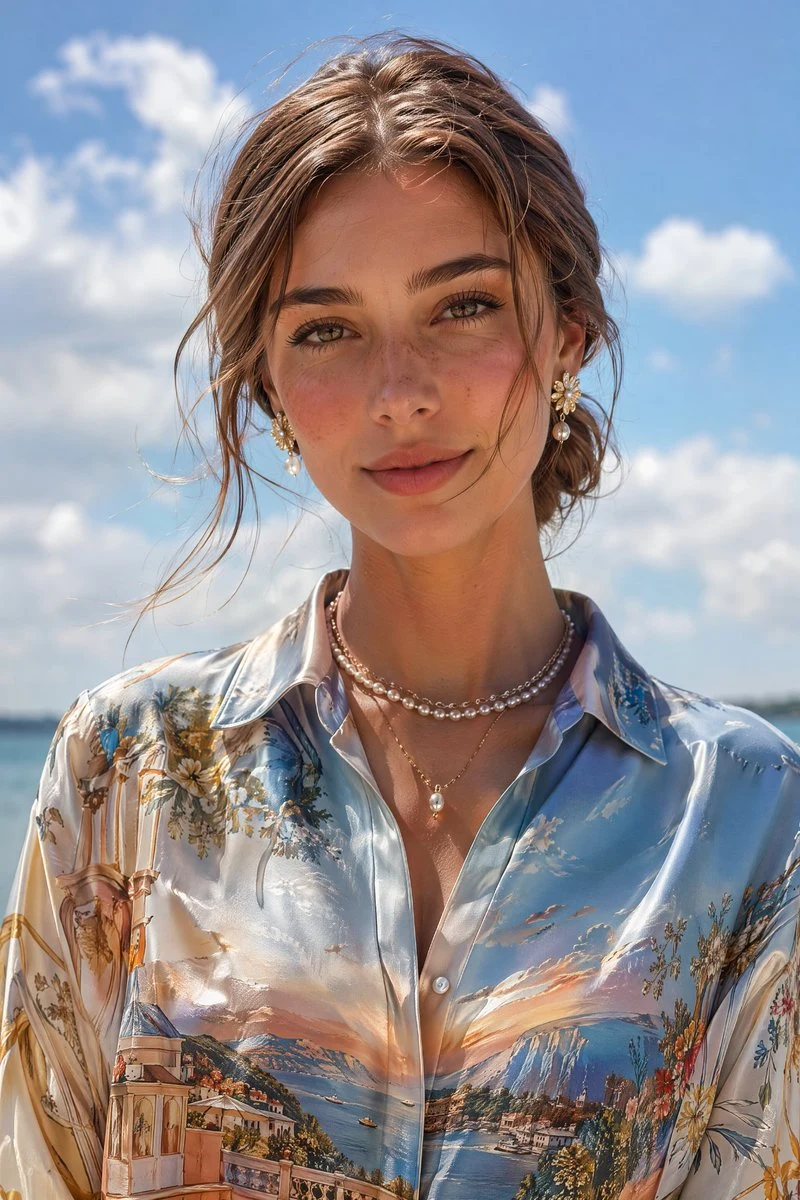 Luxury Fashion Editorial Summer Portrait ad creative visual