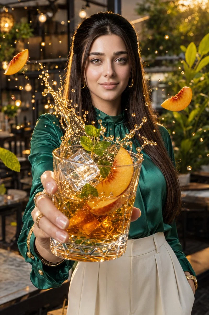 Luxury Lifestyle Outdoor Cafe Portrait social media visual