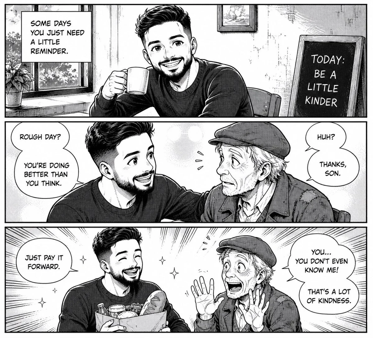 Manga Comic Strip Character Conversion portrait GPT Image 2 prompt example