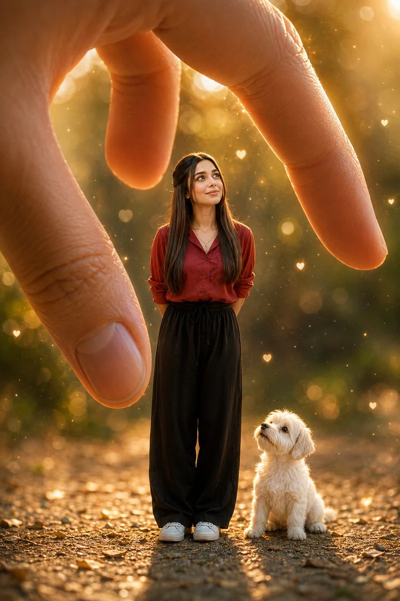 Miniature World Illusion Portrait with social-ready composition, lifestyle framing and shareable visual storytelling