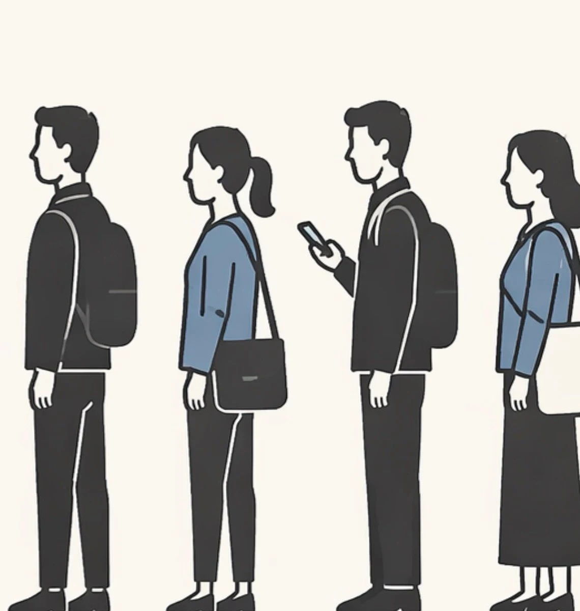 Minimal Queue Illustration infographic visual