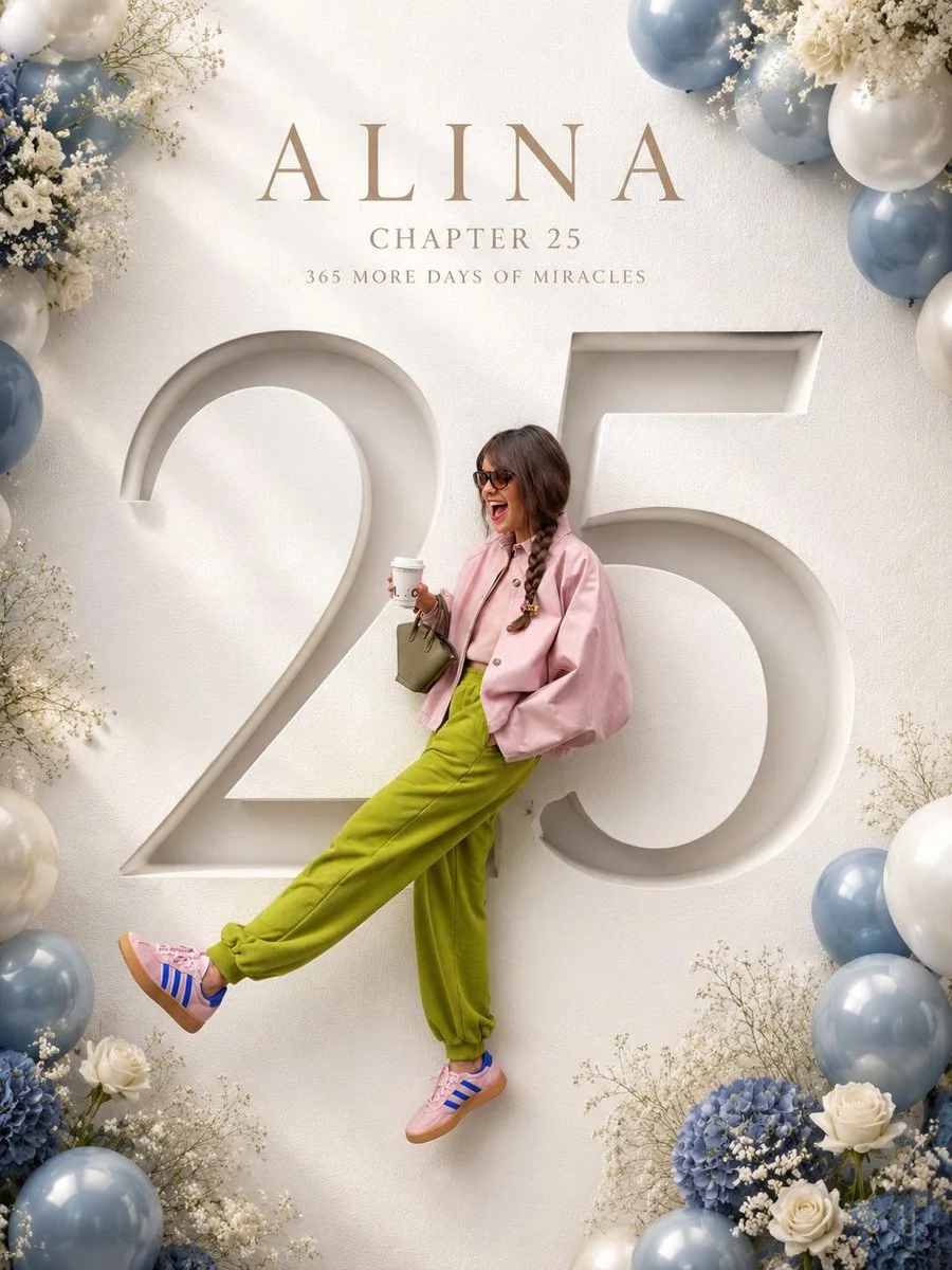 Minimalist luxury birthday poster with refined typography and elegant celebratory details