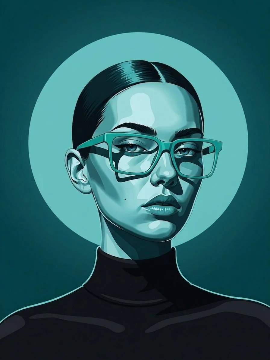 Modern Vector Fashion Portrait with expressive portrait lighting, detailed styling and a polished editorial mood