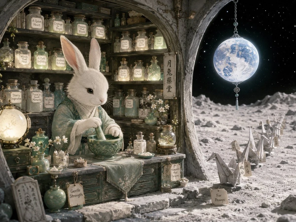 Moon Rabbit Apothecary storyboard visual