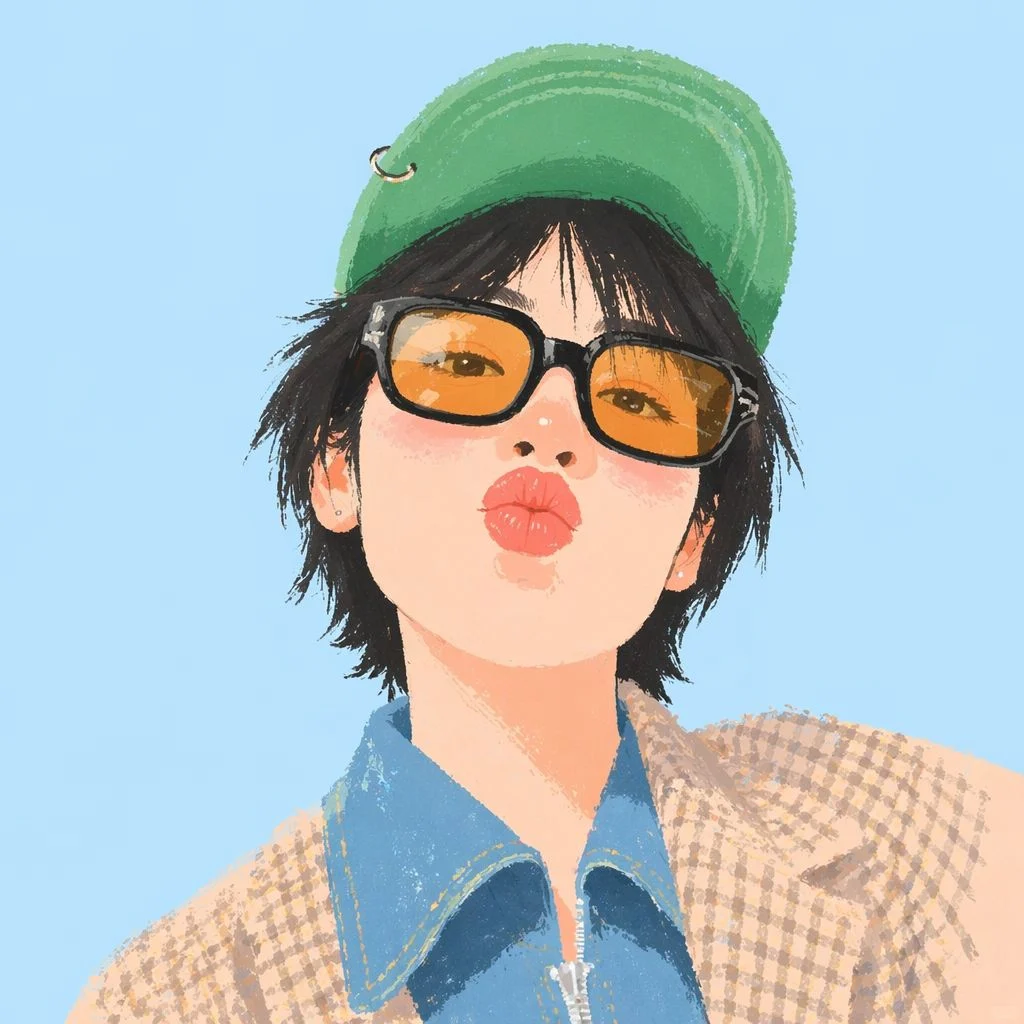 Naive Digital Selfie Avatar with expressive pose, realistic lighting, and polished portrait composition