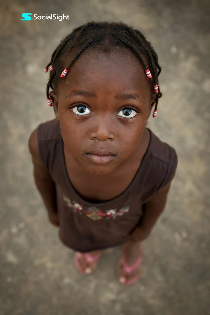 Overhead Documentary Portrait of a Young Girl portrait visual
