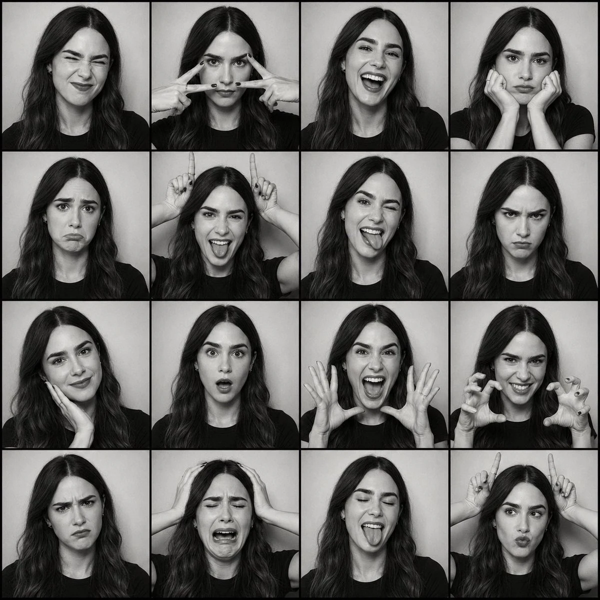 Photobooth Expression Grid (JSON) portrait visual
