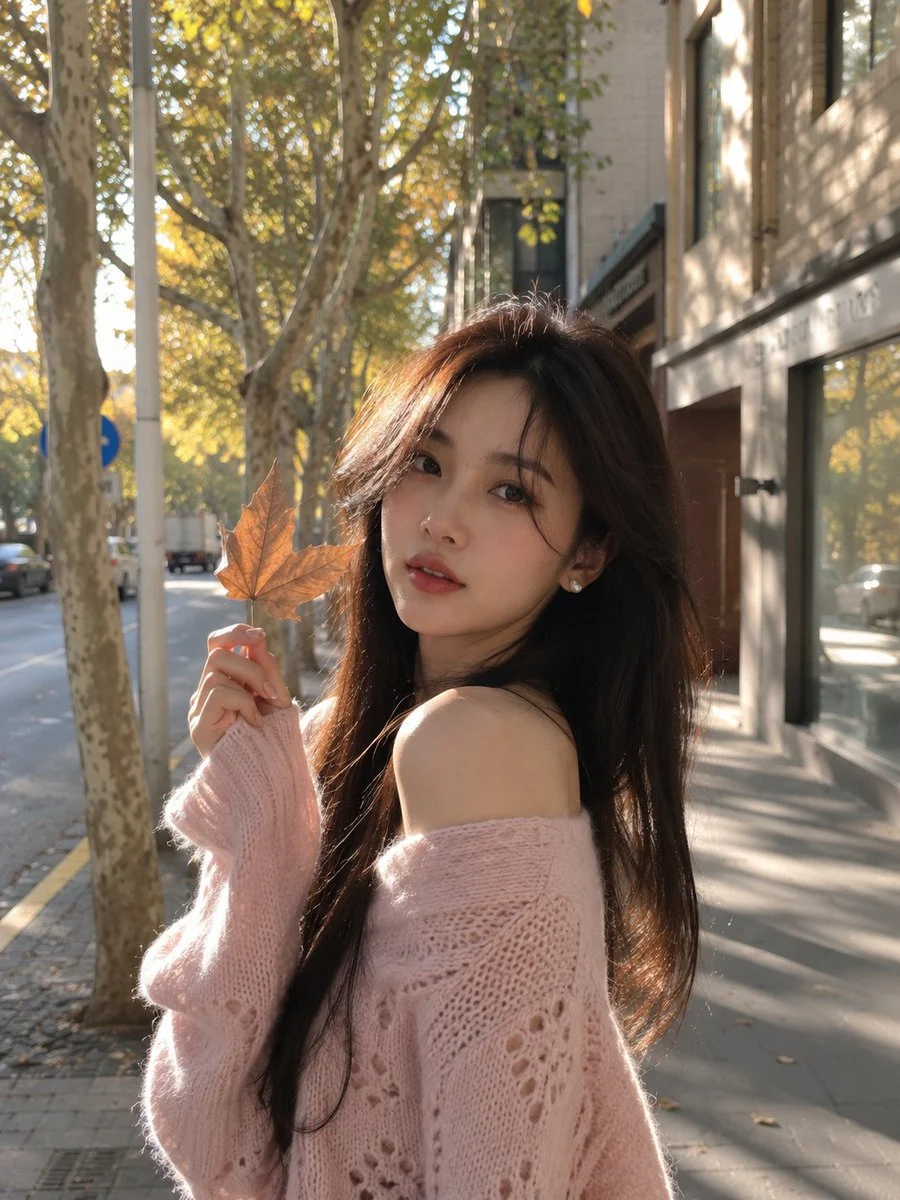 Photorealistic East Asian Street Portrait with expressive portrait styling, crisp facial detail and profile-ready composition